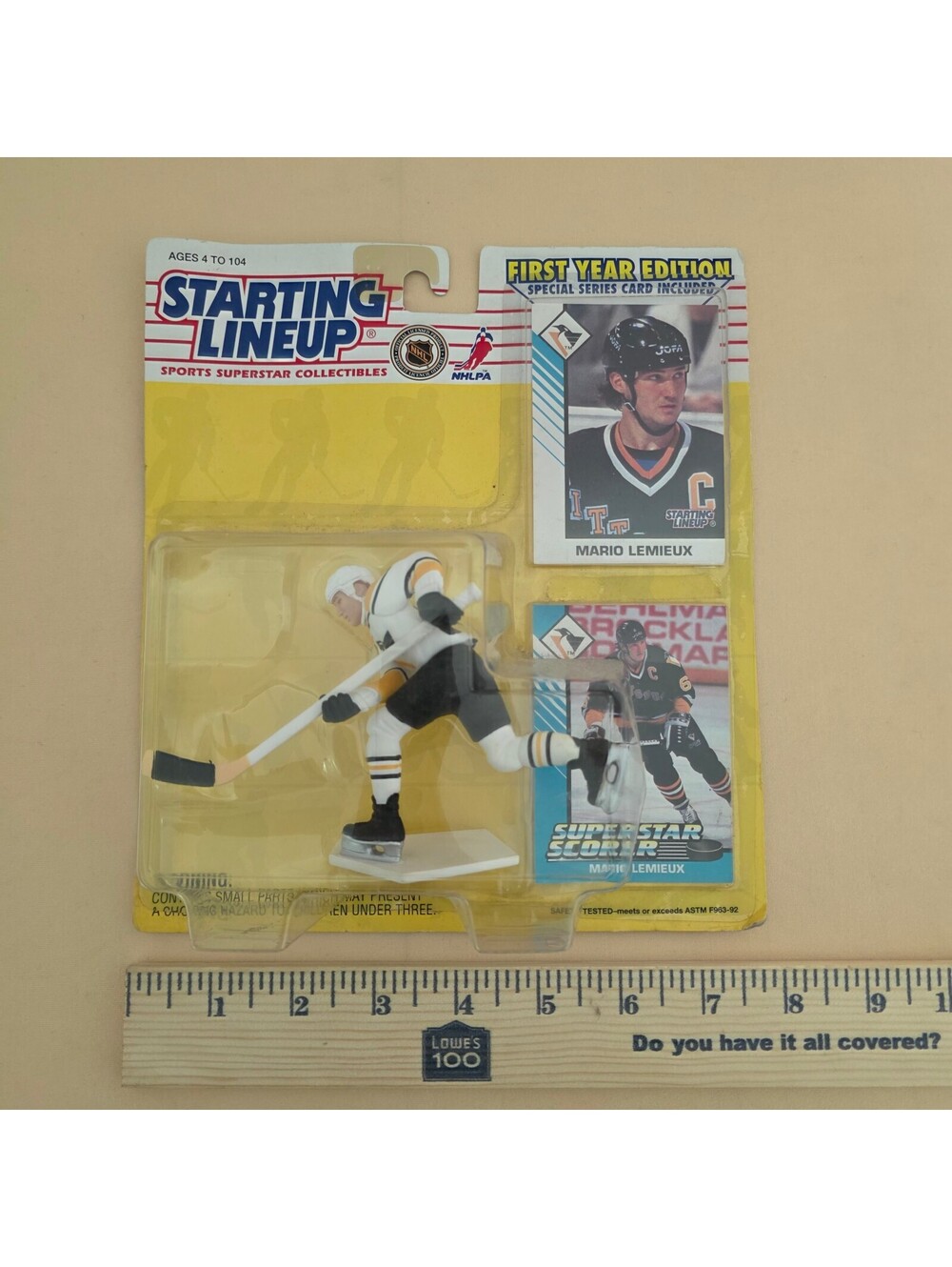 1993 Kenner Starting Lineup Mario Lemieux (First Year Edition) action figure NIB